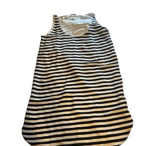 Blue and White Striped Sleeveless dress